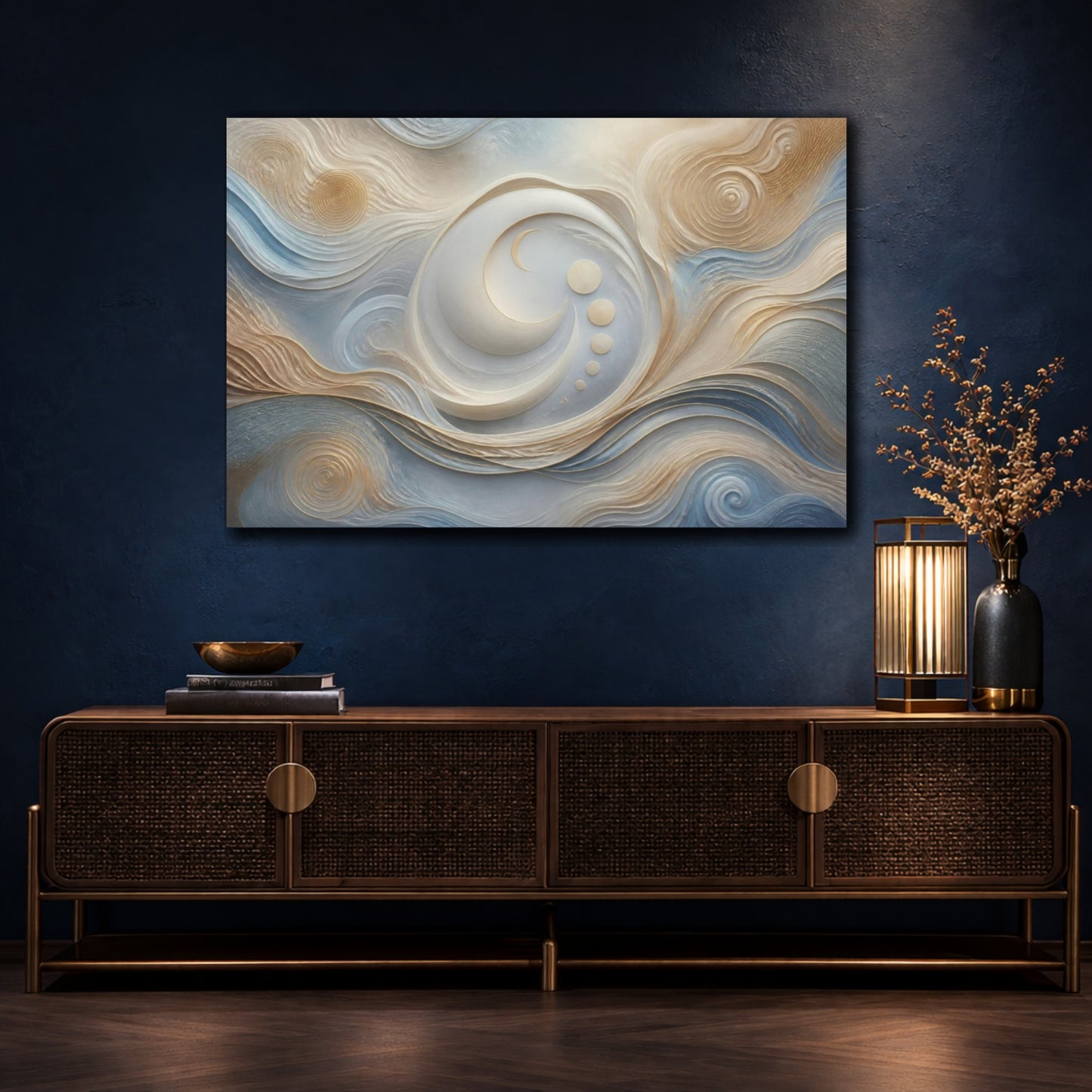 Mockup 4. Hidden Moon Path shown as canvas print