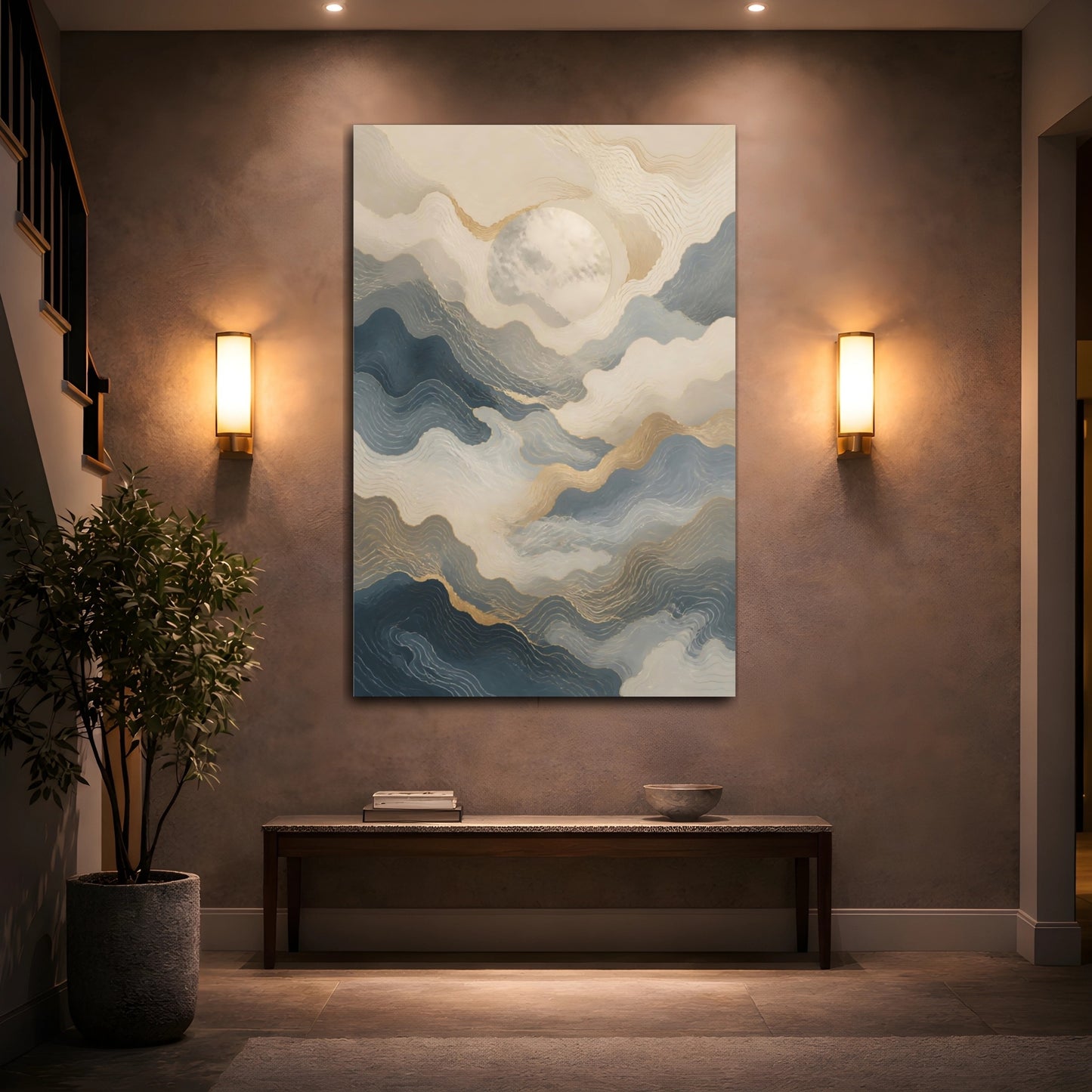 Mockup 2. Hidden Moon Portal shown as canvas print