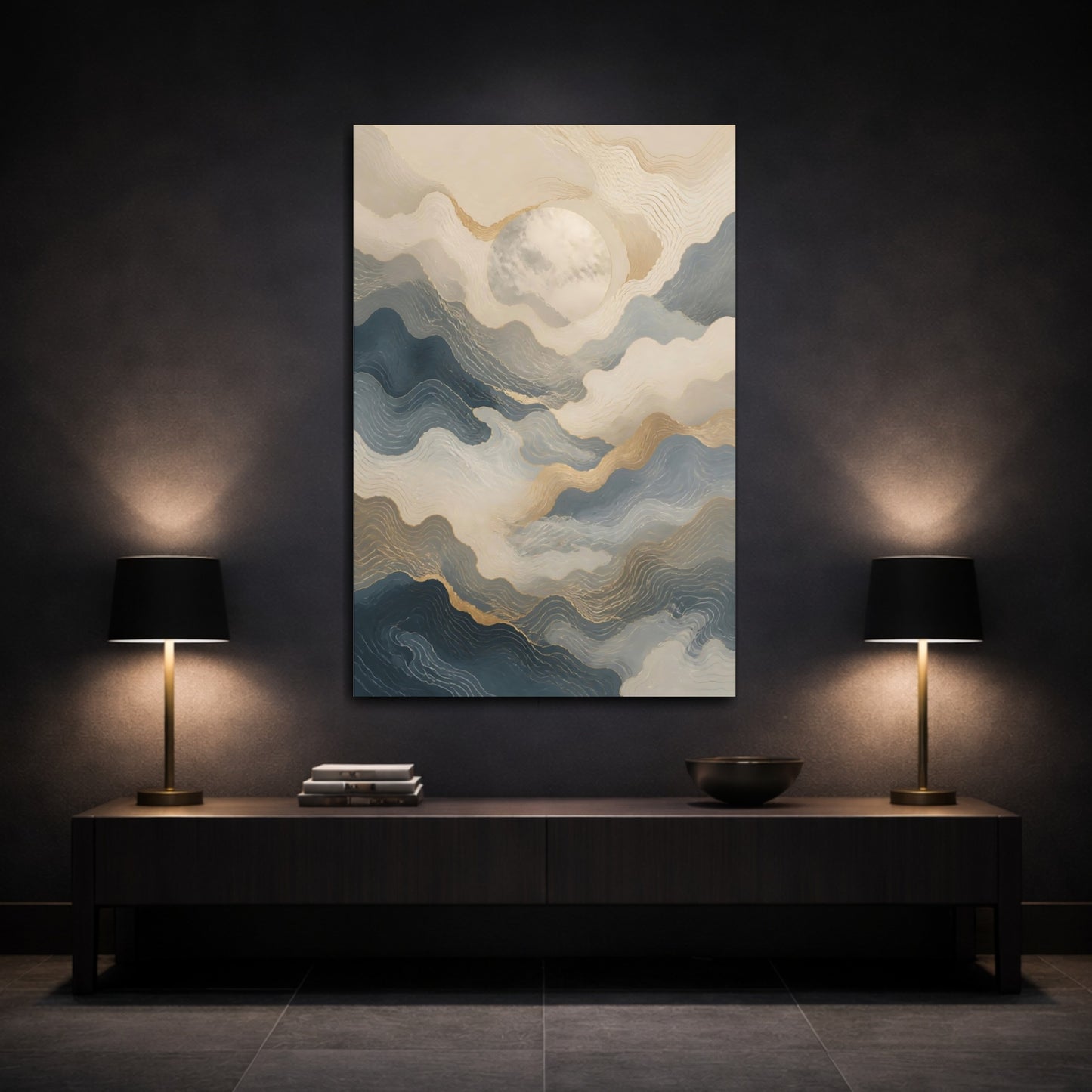 Mockup 3. Hidden Moon Portal shown as canvas print