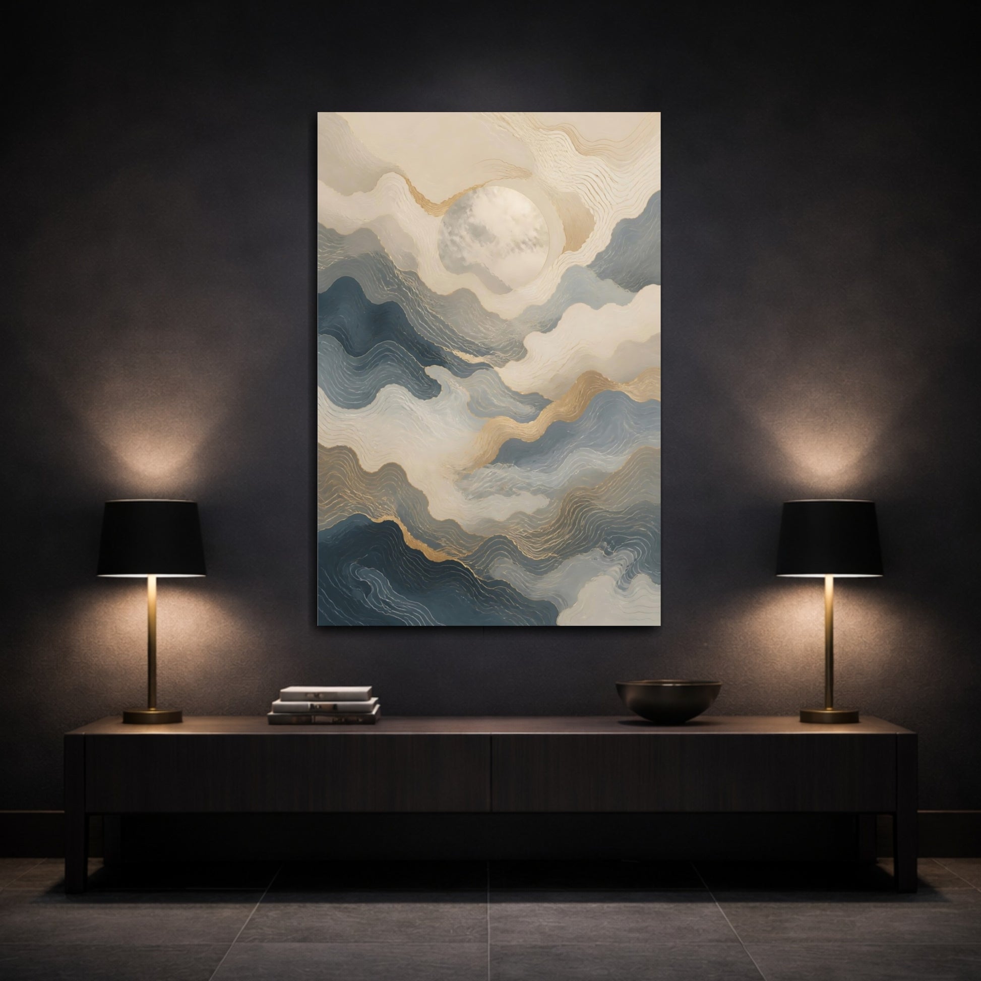 Mockup 3. Hidden Moon Portal shown as canvas print