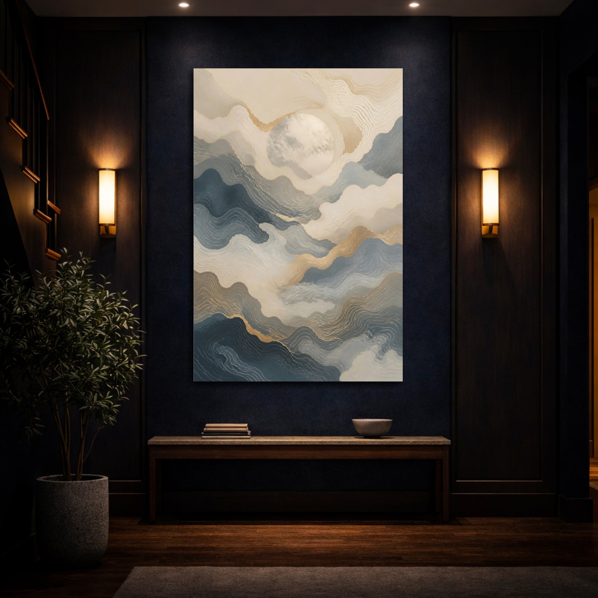 Mockup 4. Hidden Moon Portal shown as canvas print