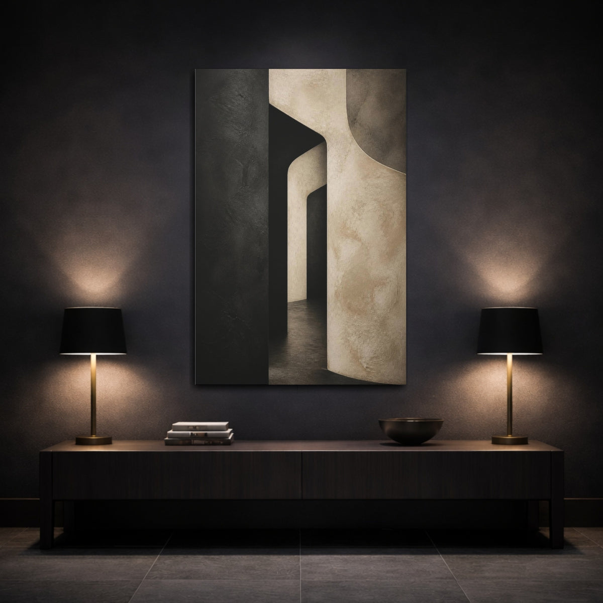 Mockup 3. Hidden Plaster Archway shown as canvas print