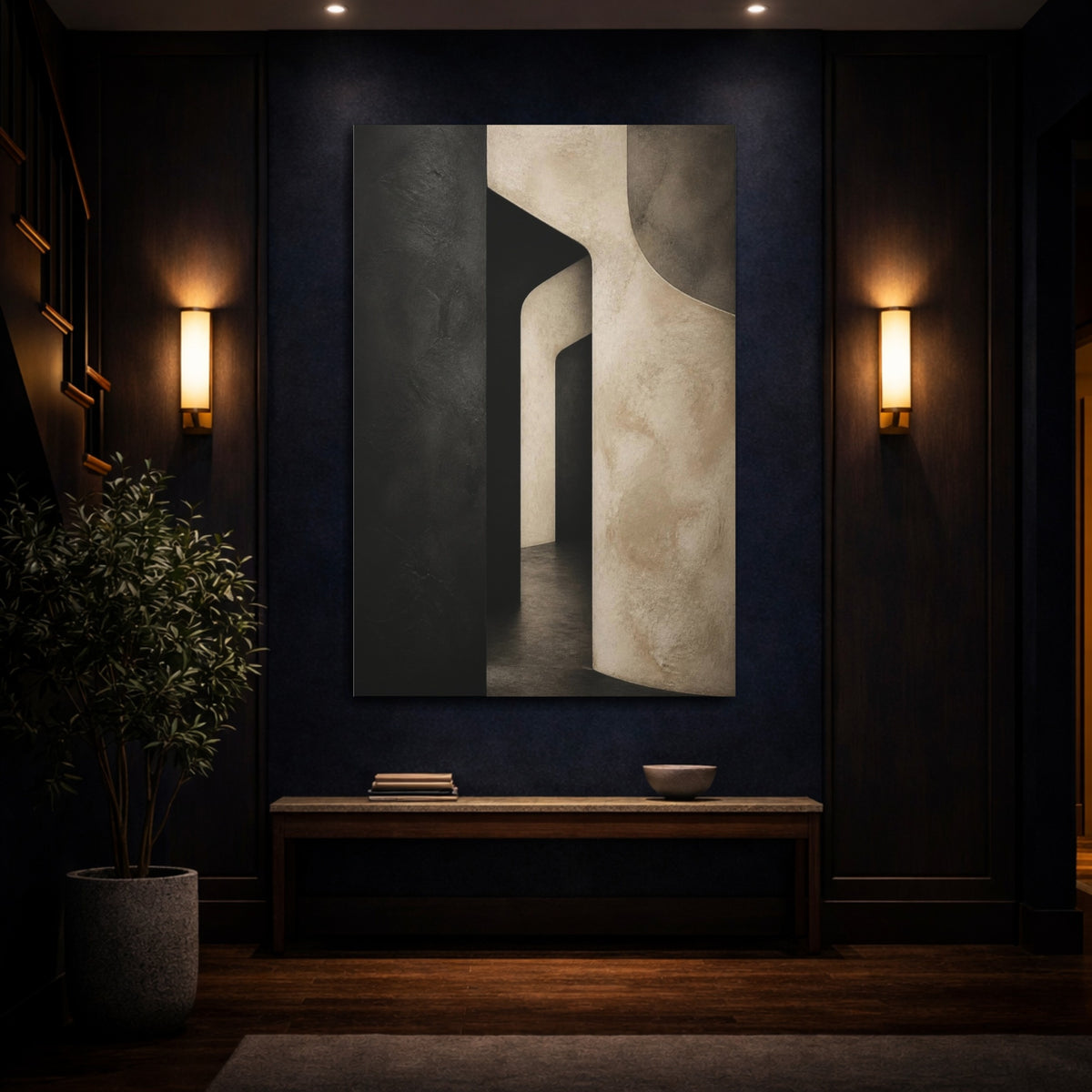 Mockup 4. Hidden Plaster Archway shown as canvas print