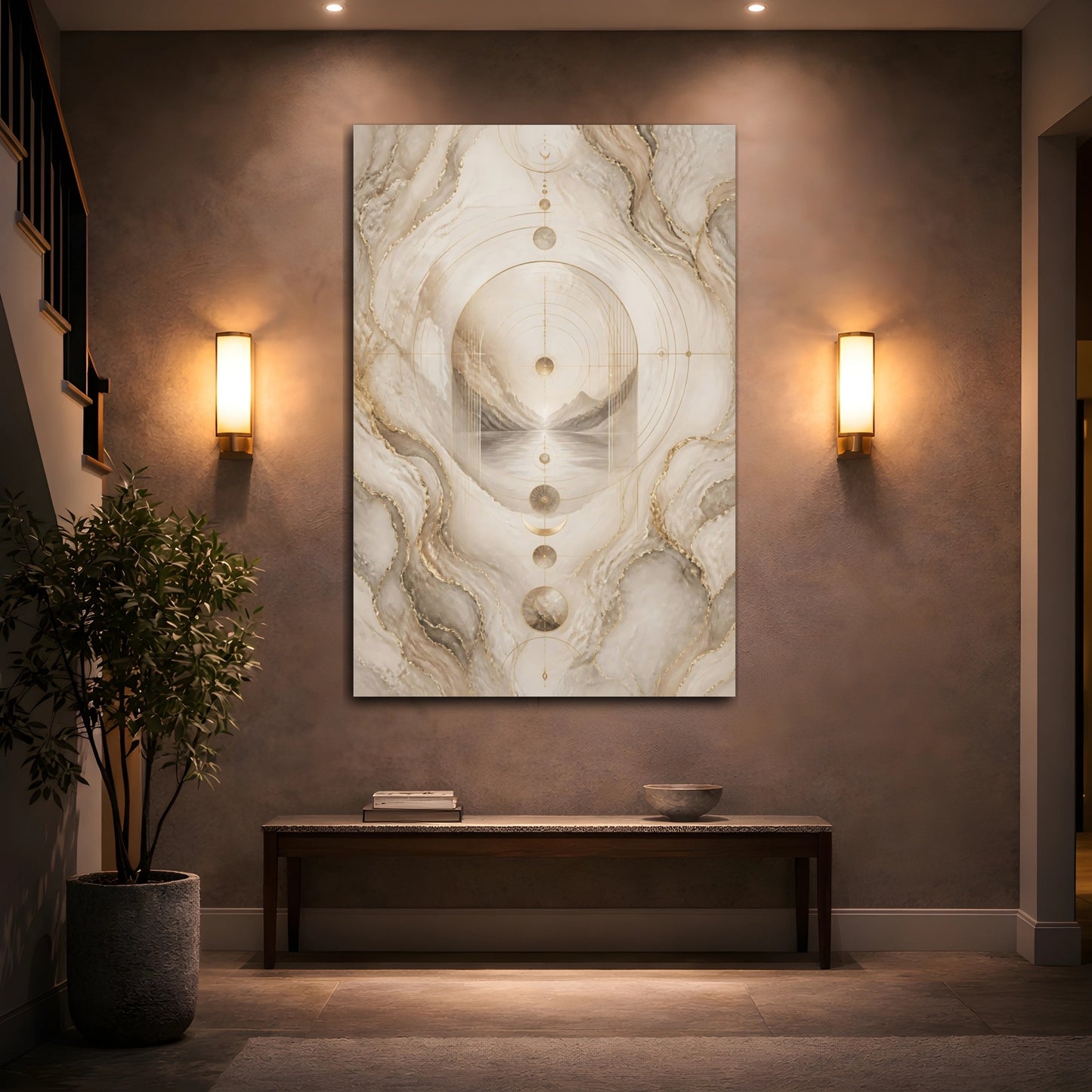 Mockup 2. Hidden Portal Landscape shown as canvas print