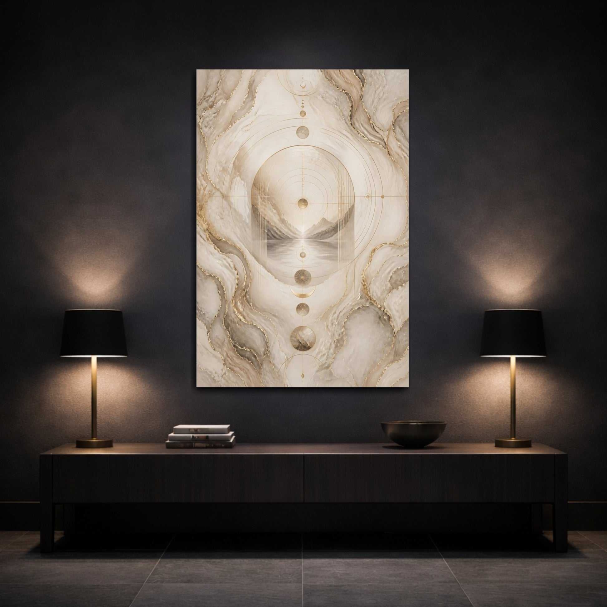 Mockup 3. Hidden Portal Landscape shown as canvas print