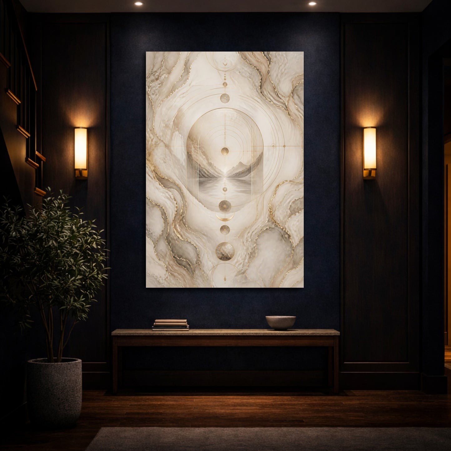 Mockup 4. Hidden Portal Landscape shown as canvas print