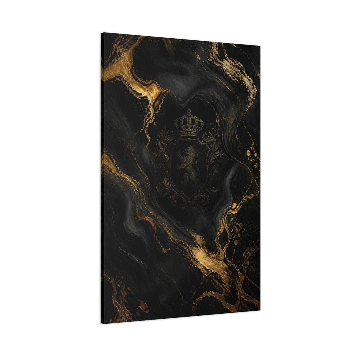Side Mockup 1. Hidden Royal Crest shown as canvas print