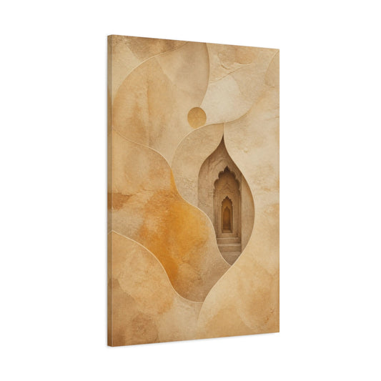 Main Mockup. Hidden Sandstone Archway shown as canvas print