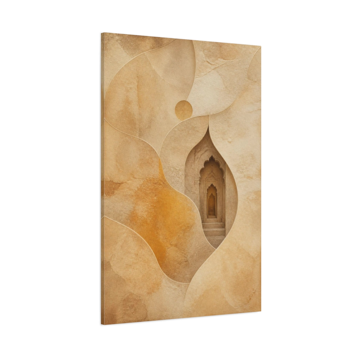 Side Mockup 1. Hidden Sandstone Archway shown as canvas print