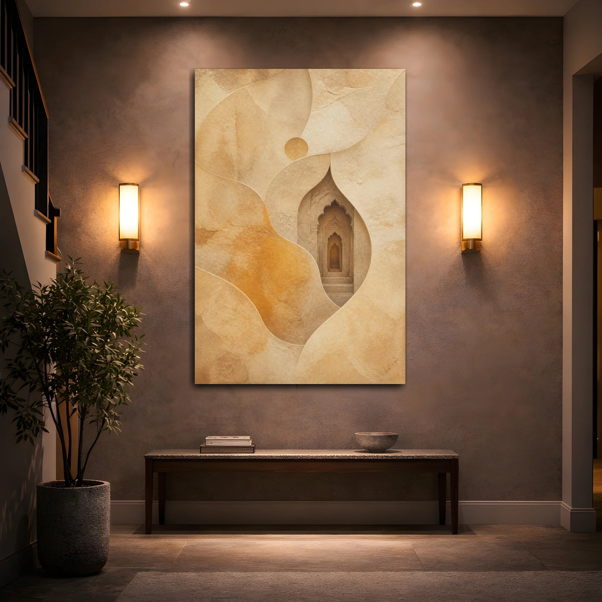 Mockup 2. Hidden Sandstone Archway shown as canvas print