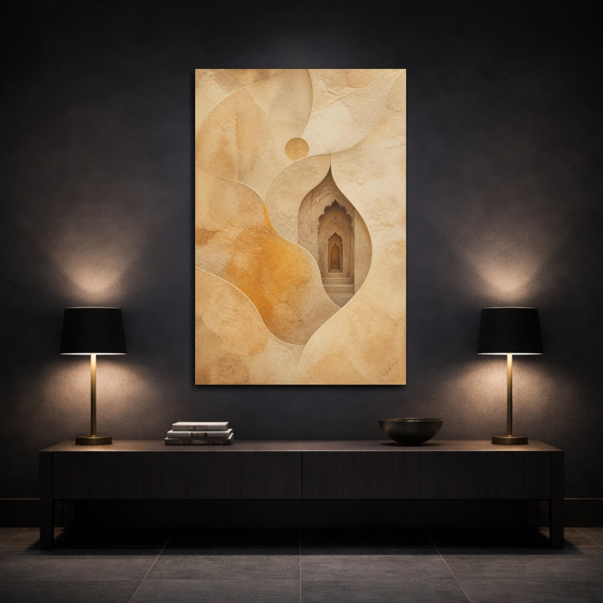 Mockup 3. Hidden Sandstone Archway shown as canvas print