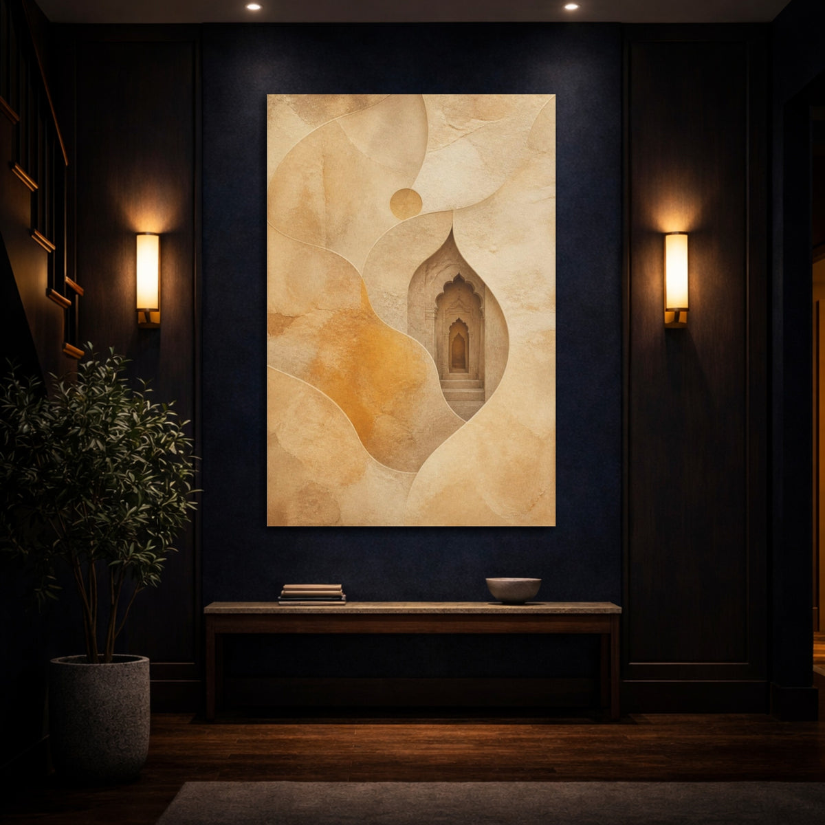 Mockup 4. Hidden Sandstone Archway shown as canvas print