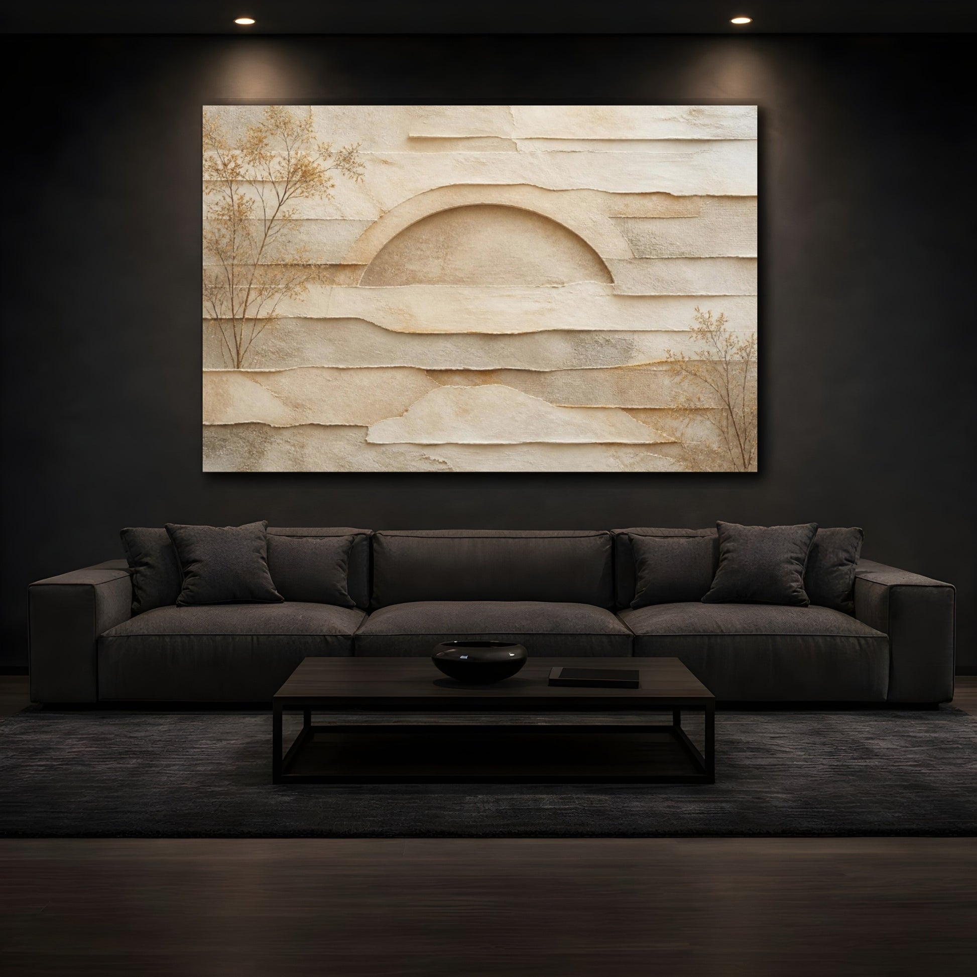 Mockup 3. Hidden Soft Arch shown as canvas print