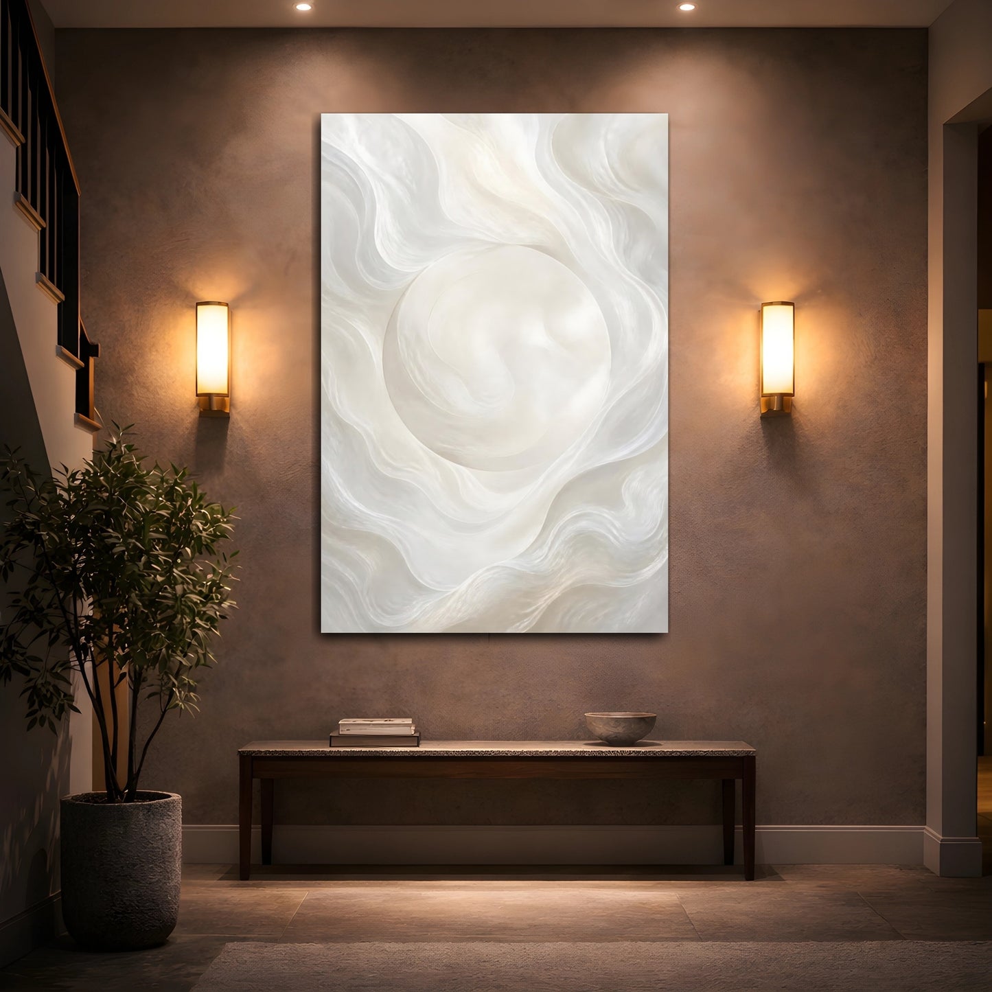 Mockup 2. Hidden Soft Circle shown as canvas print