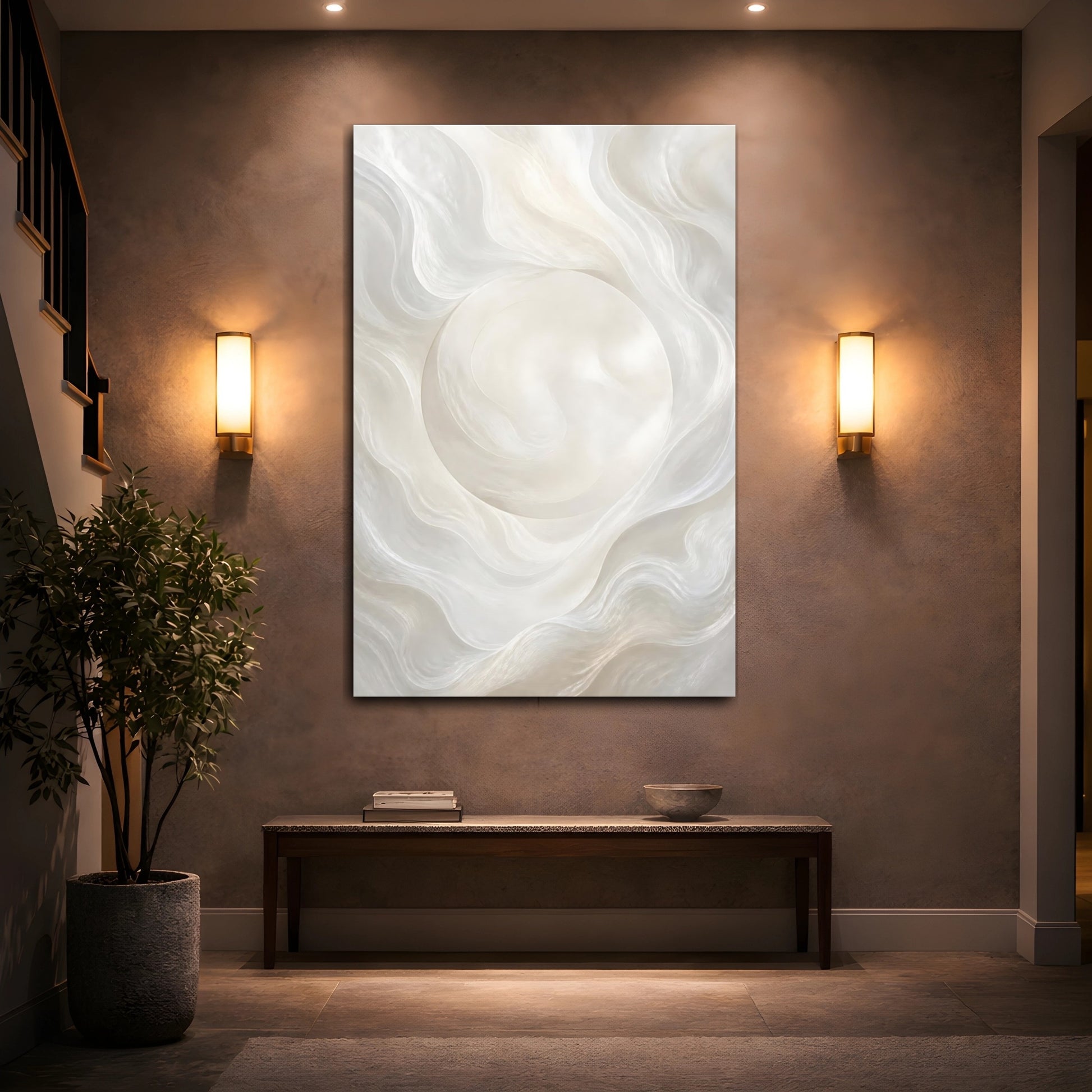 Mockup 2. Hidden Soft Circle shown as canvas print