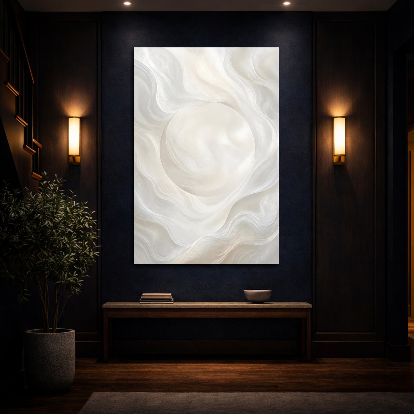 Mockup 4. Hidden Soft Circle shown as canvas print