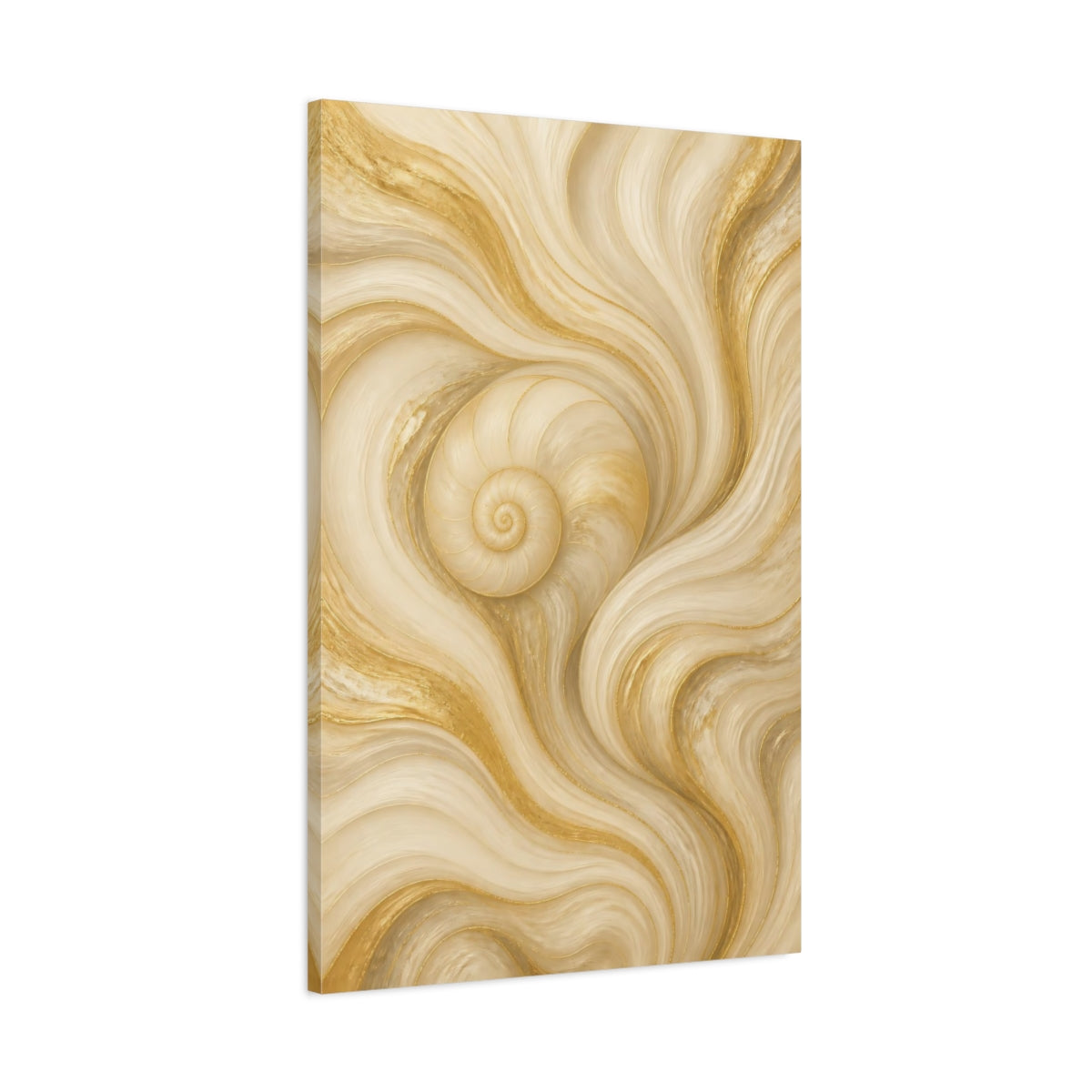 Main Mockup. Hidden Spiral Shell shown as canvas print