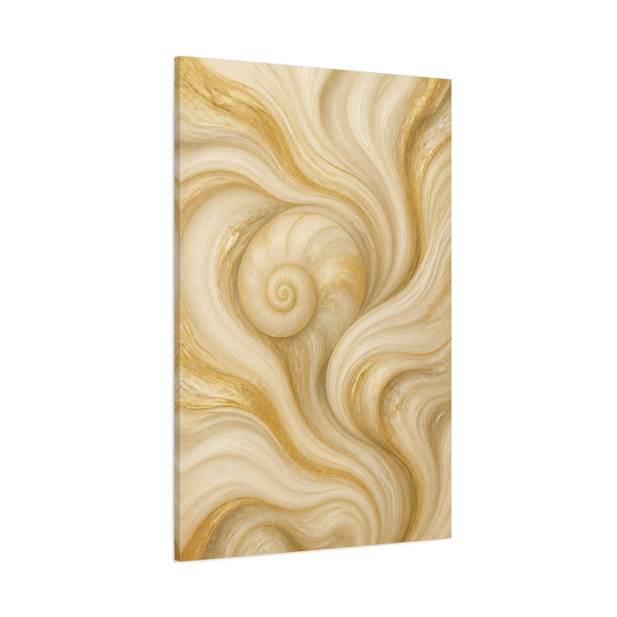 Side Mockup 1. Hidden Spiral Shell shown as canvas print