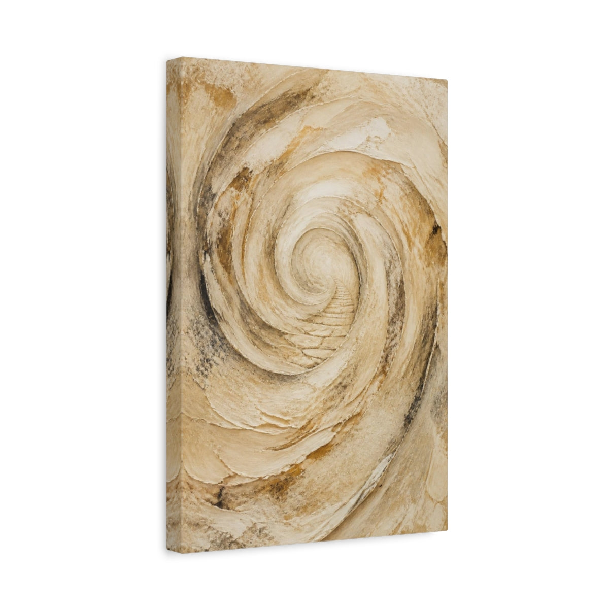 Side Mockup 4. Hidden Stone Spiral shown as canvas print