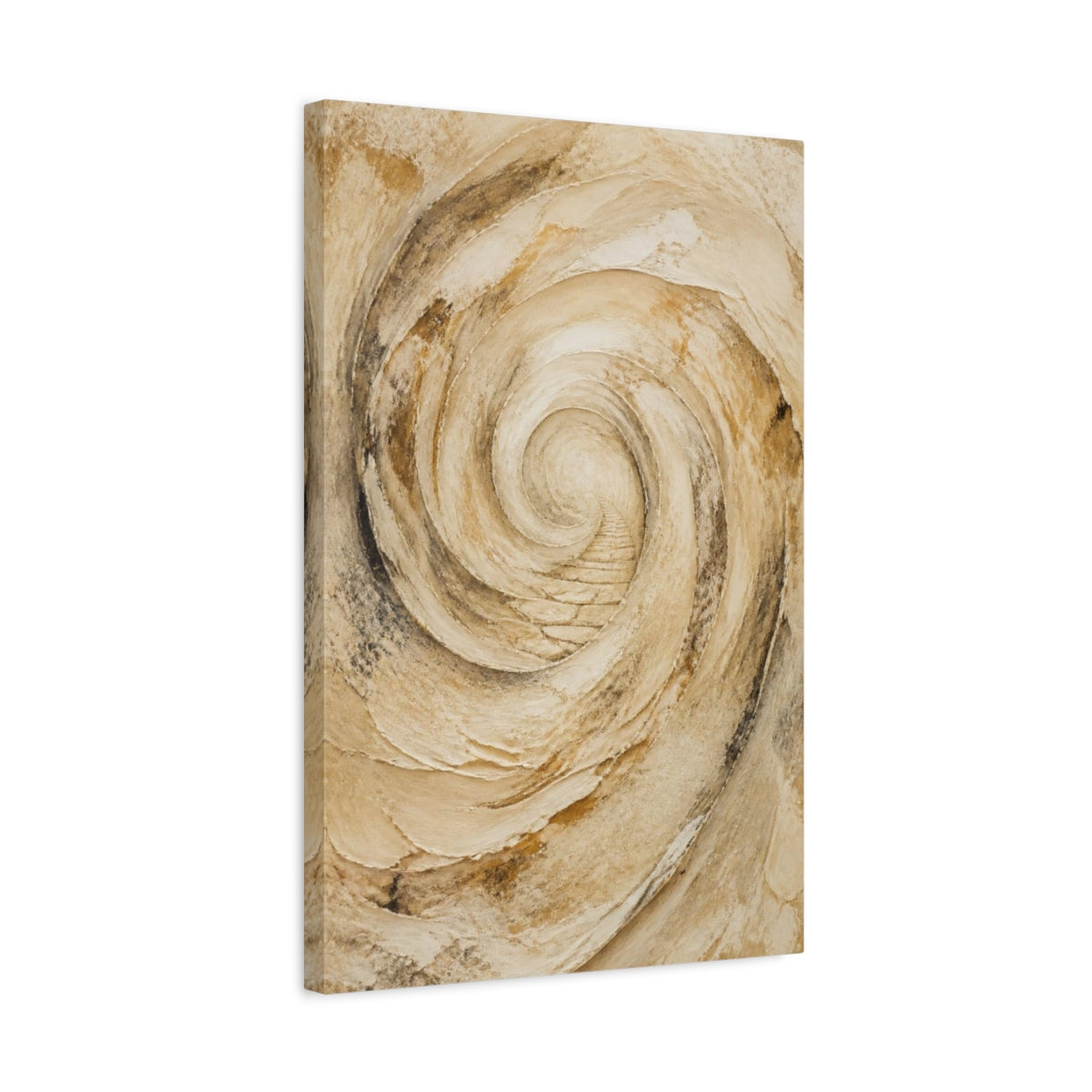 Side Mockup 3. Hidden Stone Spiral shown as canvas print