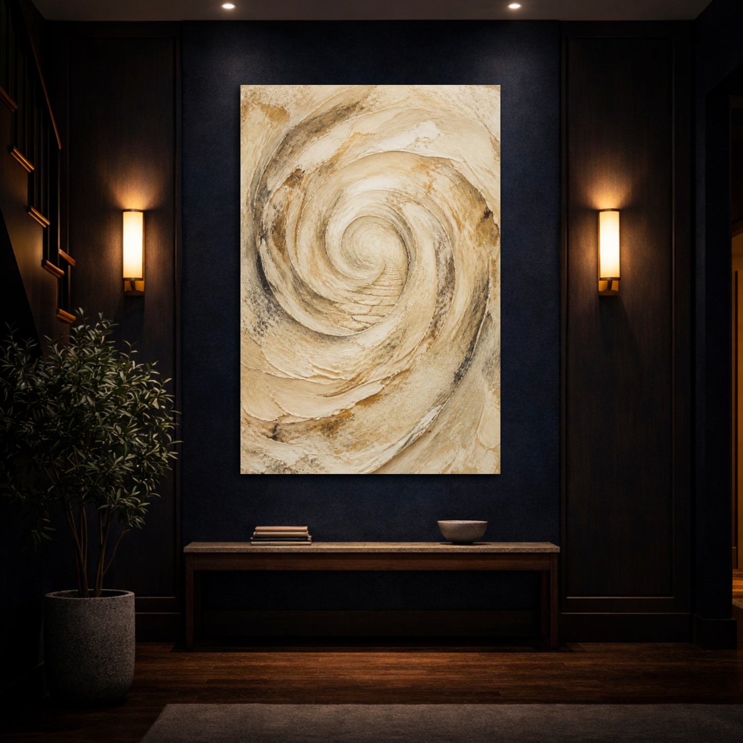 Mockup 4. Hidden Stone Spiral shown as canvas print