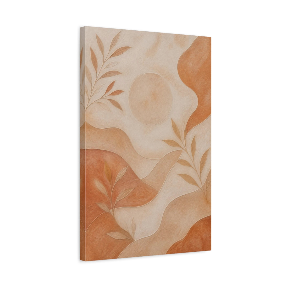 Side Mockup 3. Hidden Sun Circle shown as canvas print