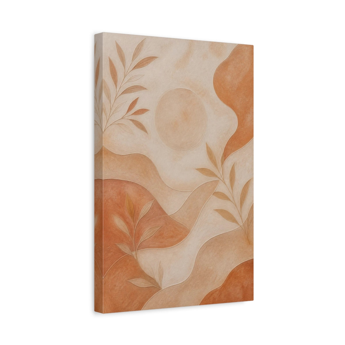 Side Mockup 4. Hidden Sun Circle shown as canvas print