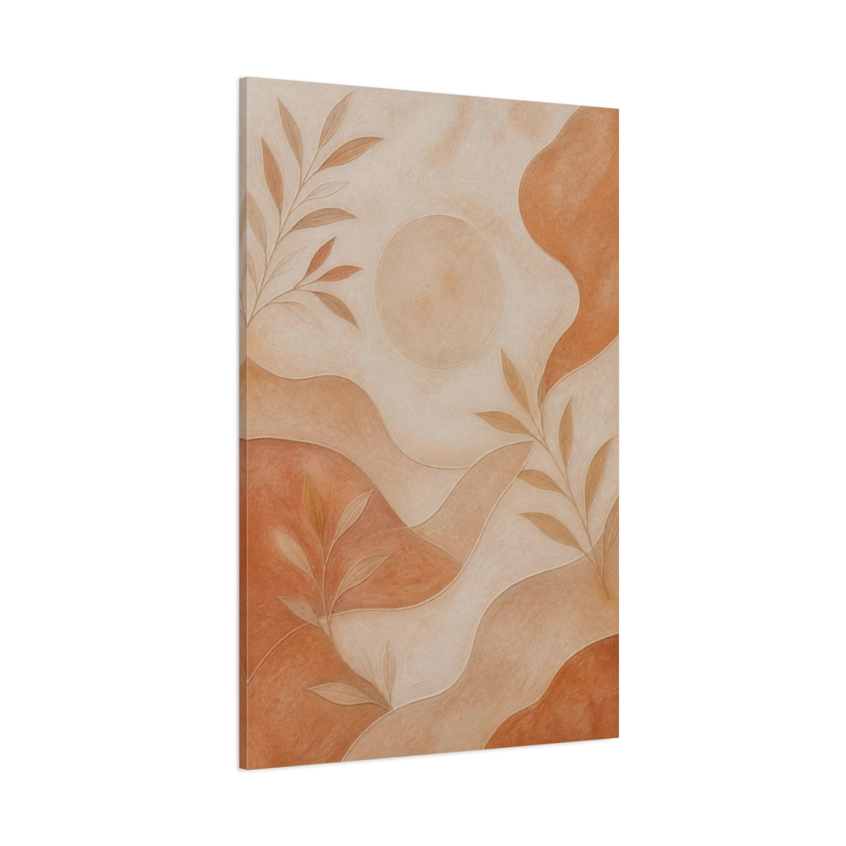 Side Mockup 1. Hidden Sun Circle shown as canvas print
