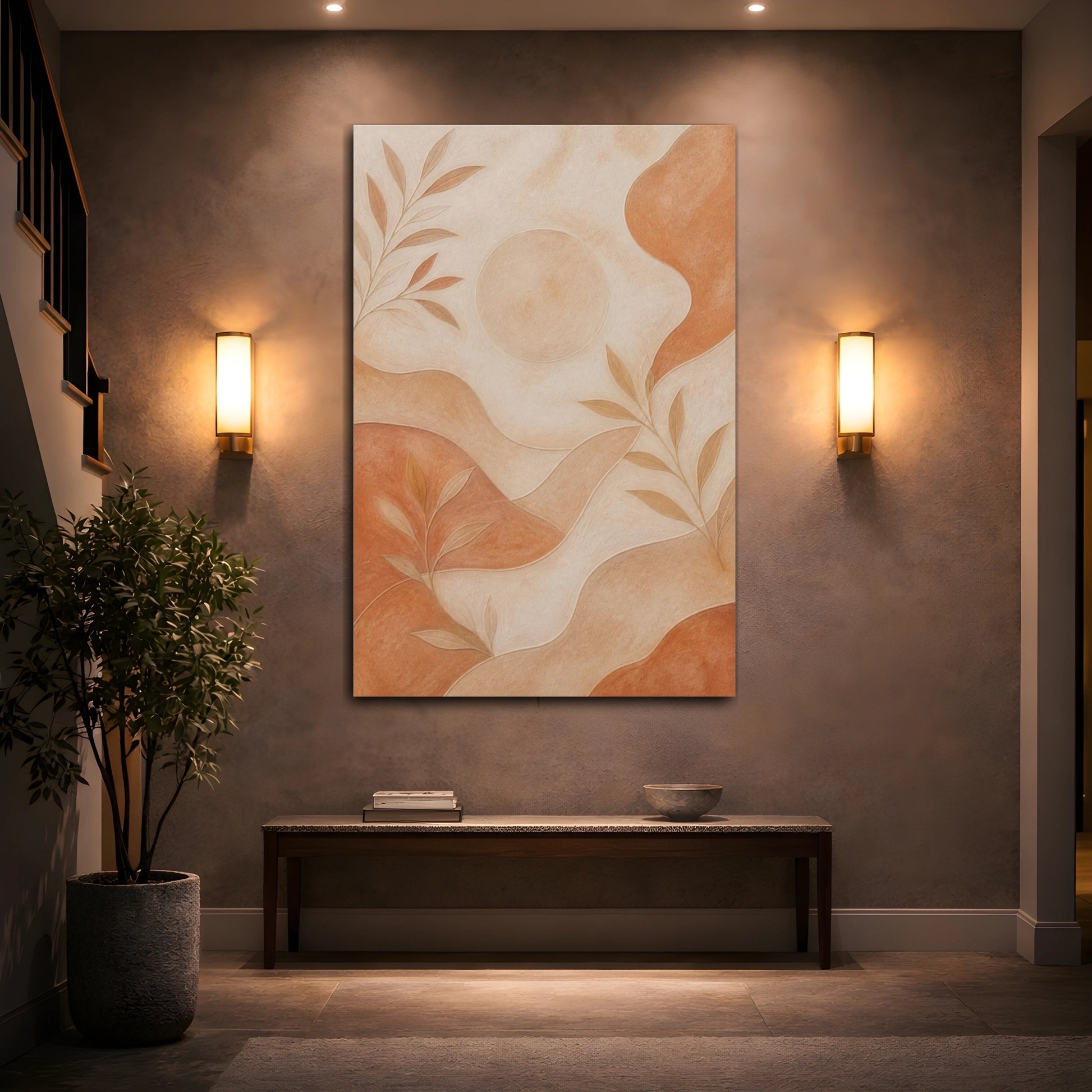 Mockup 2. Hidden Sun Circle shown as canvas print