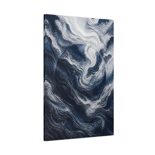 Main Mockup. Hidden Wave Circle shown as canvas print