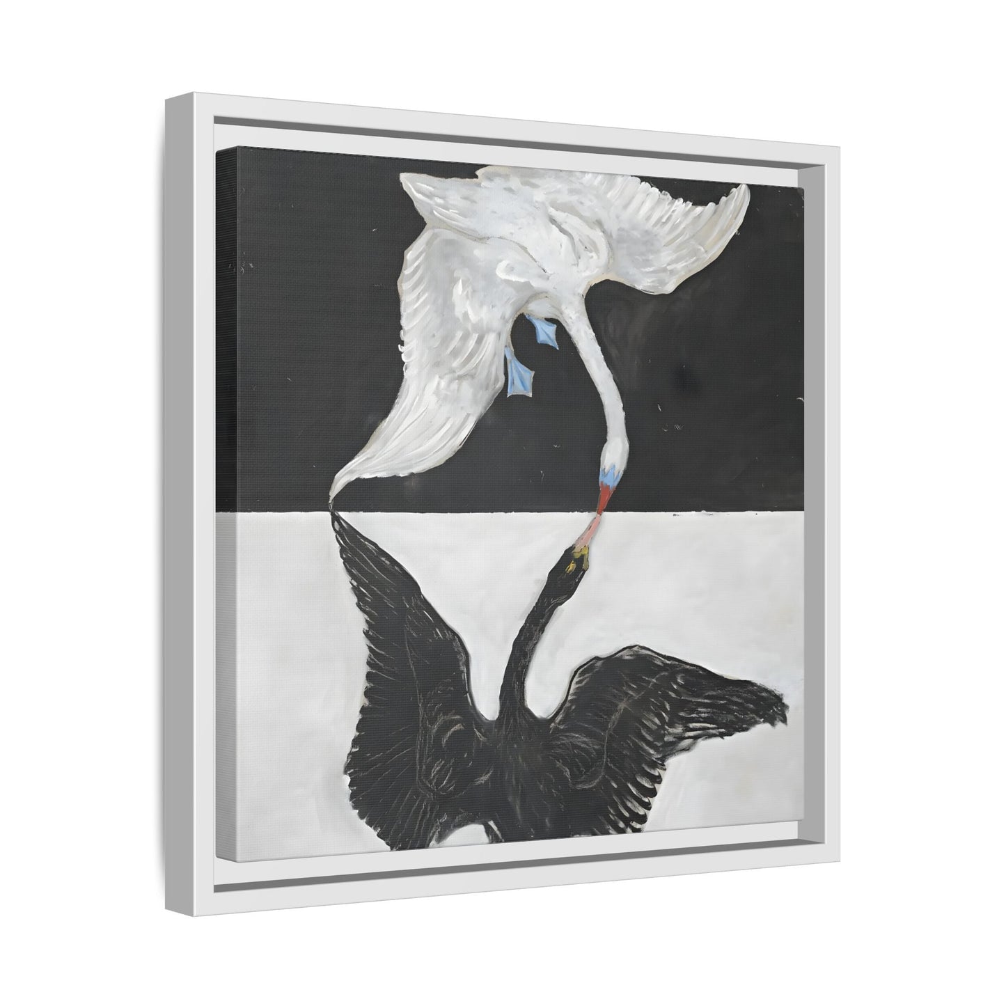 Hilma Af Klint Swan Canvas Print - Black White Wall Art - YesArtYes