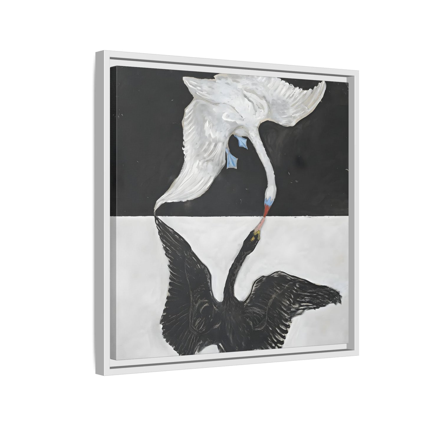 Hilma Af Klint Swan Canvas Print - Black White Wall Art - YesArtYes