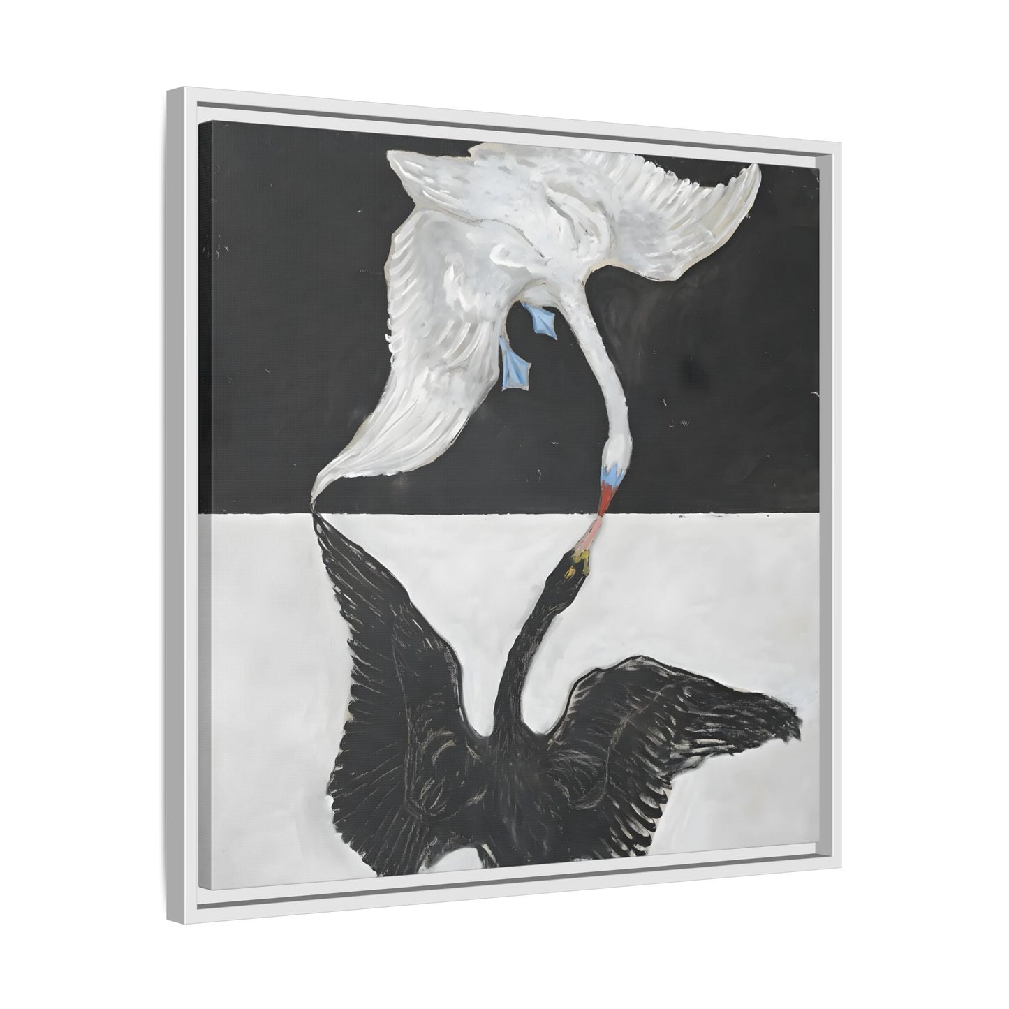 Hilma Af Klint Swan Canvas Wall Art Prints - Black White Home Decor