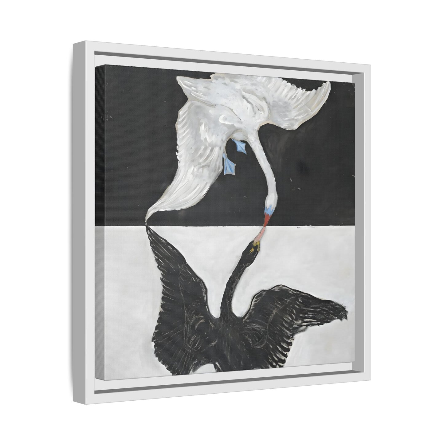 Hilma Af Klint Swan Canvas Wall Art Prints - Black White Home Decor - YesArtYes