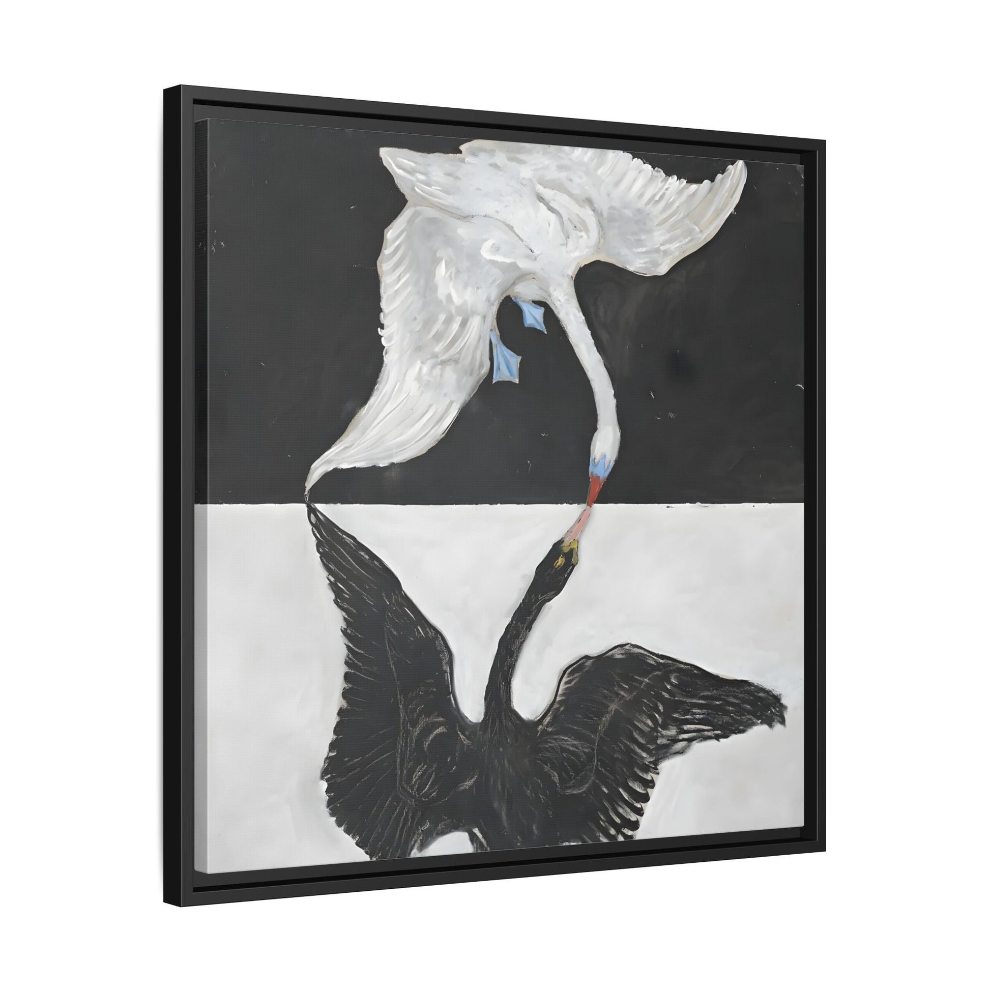 Hilma Af Klint Swan Canvas Wall Art Prints - Black White Home Decor