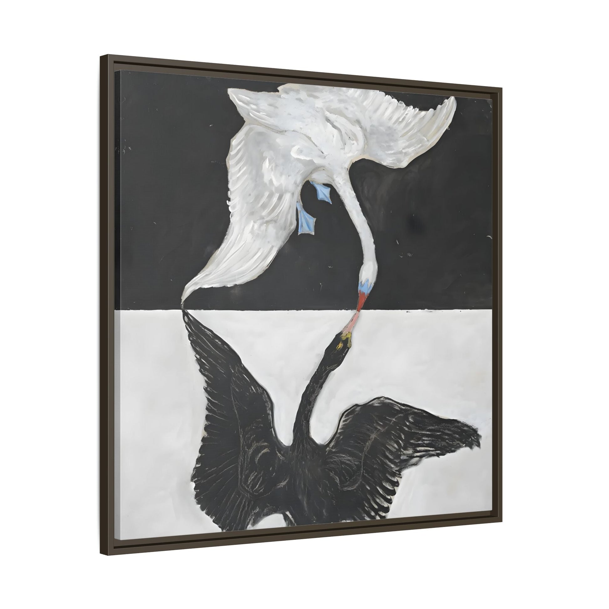 Hilma Af Klint Swan Canvas Wall Art Prints - Black White Home Decor