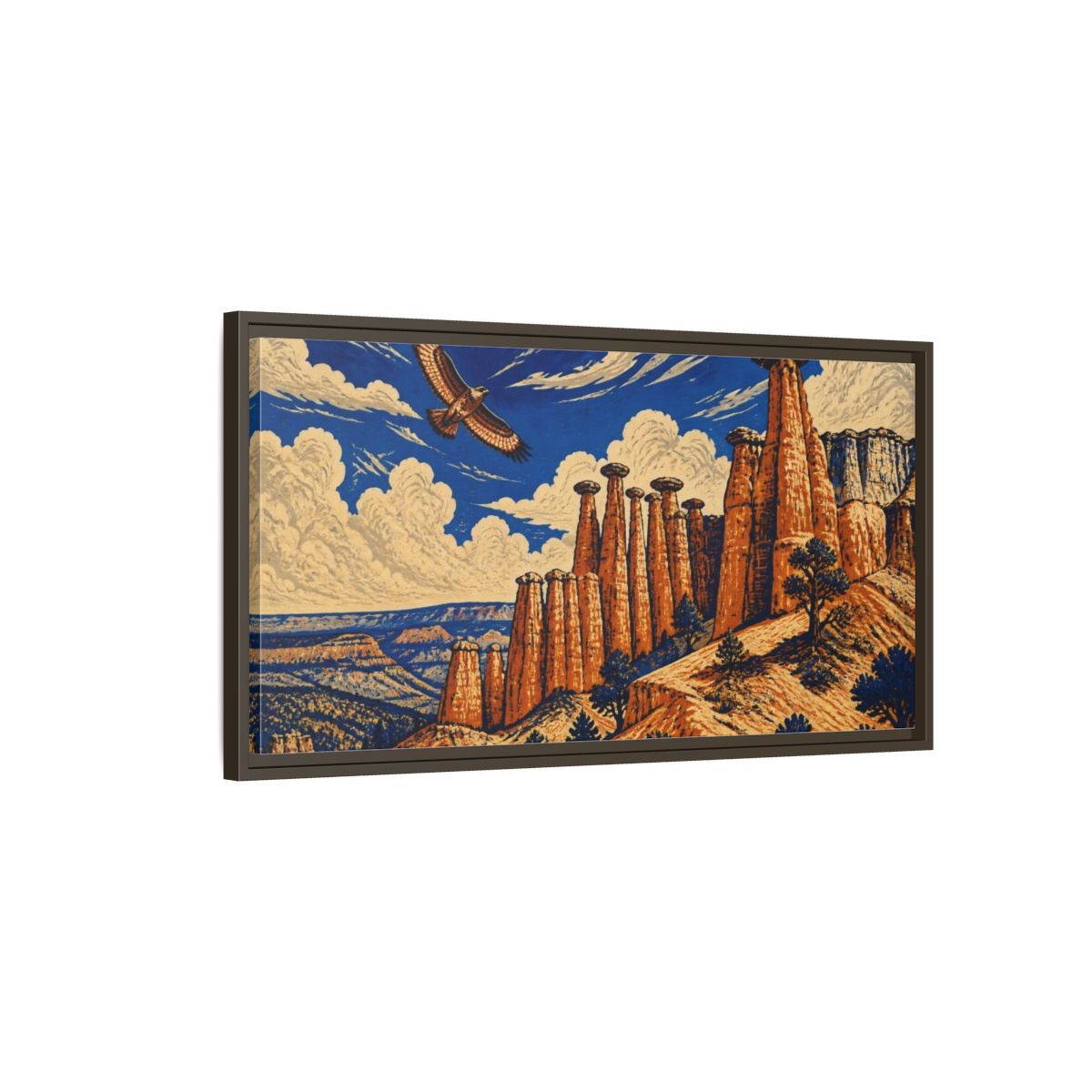 Main Mockup. Hoodoos Nature Vista shown as framed canvas print