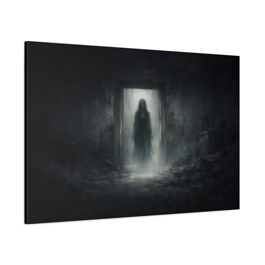 Horror Black Contrast shown as stretched canvas wall art