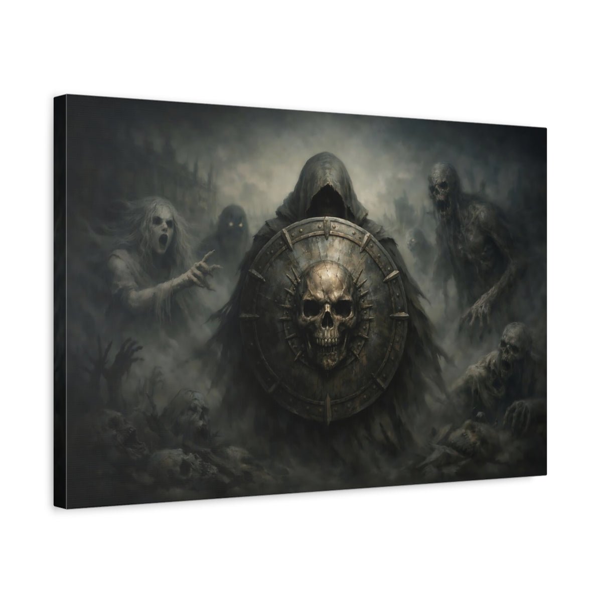 Horror Hooded Reaper Dark Gothic - Canvas Wall Art Print - YesArtYes