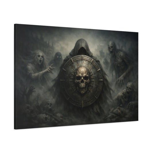 Horror Hooded Reaper Dark Gothic - Canvas Wall Art Print - YesArtYes