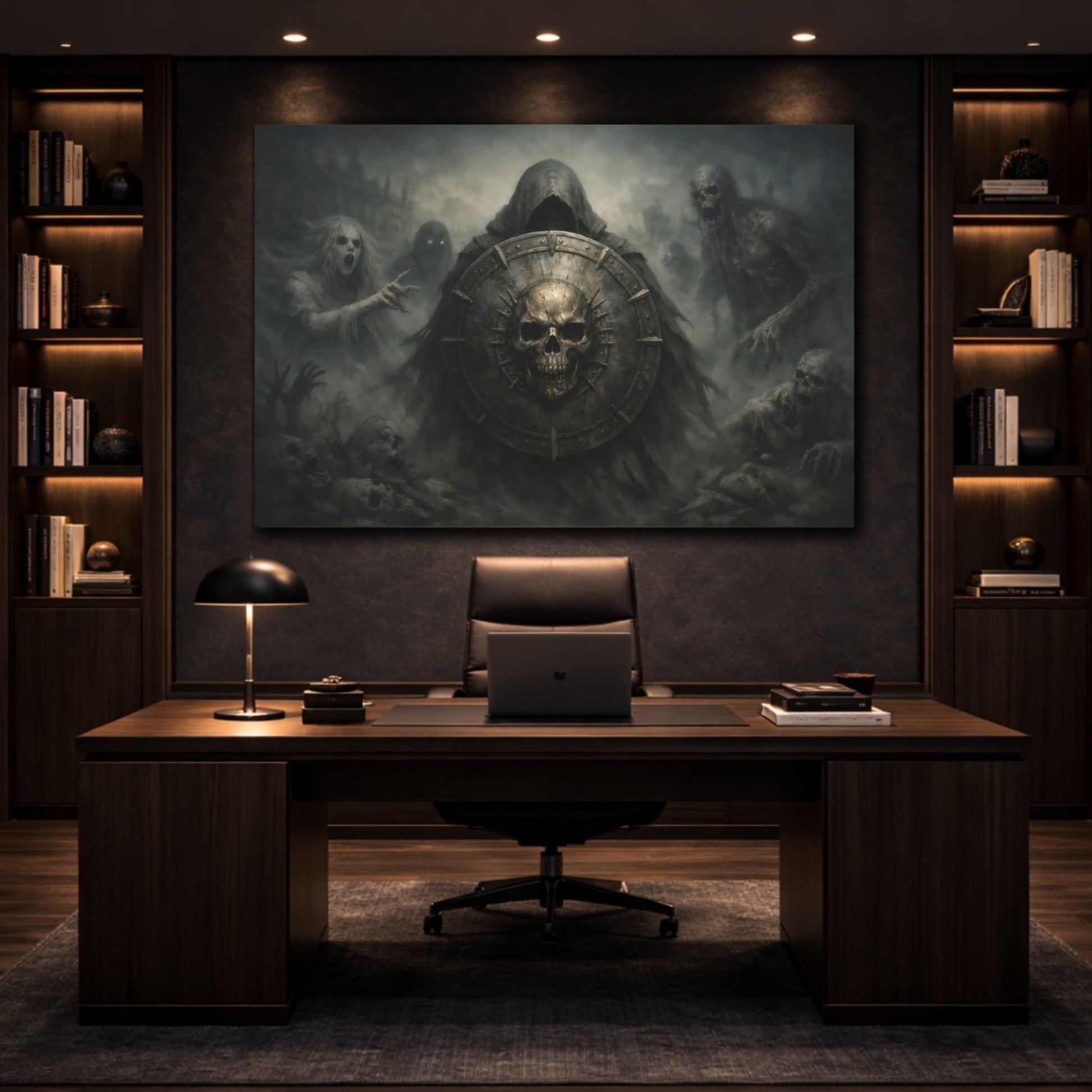 Horror Hooded Reaper Dark Gothic - Canvas Wall Art Print - YesArtYes