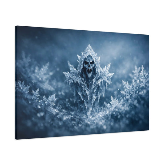 Horror Icy Skull Frozen - Canvas Wall Art Print - YesArtYes