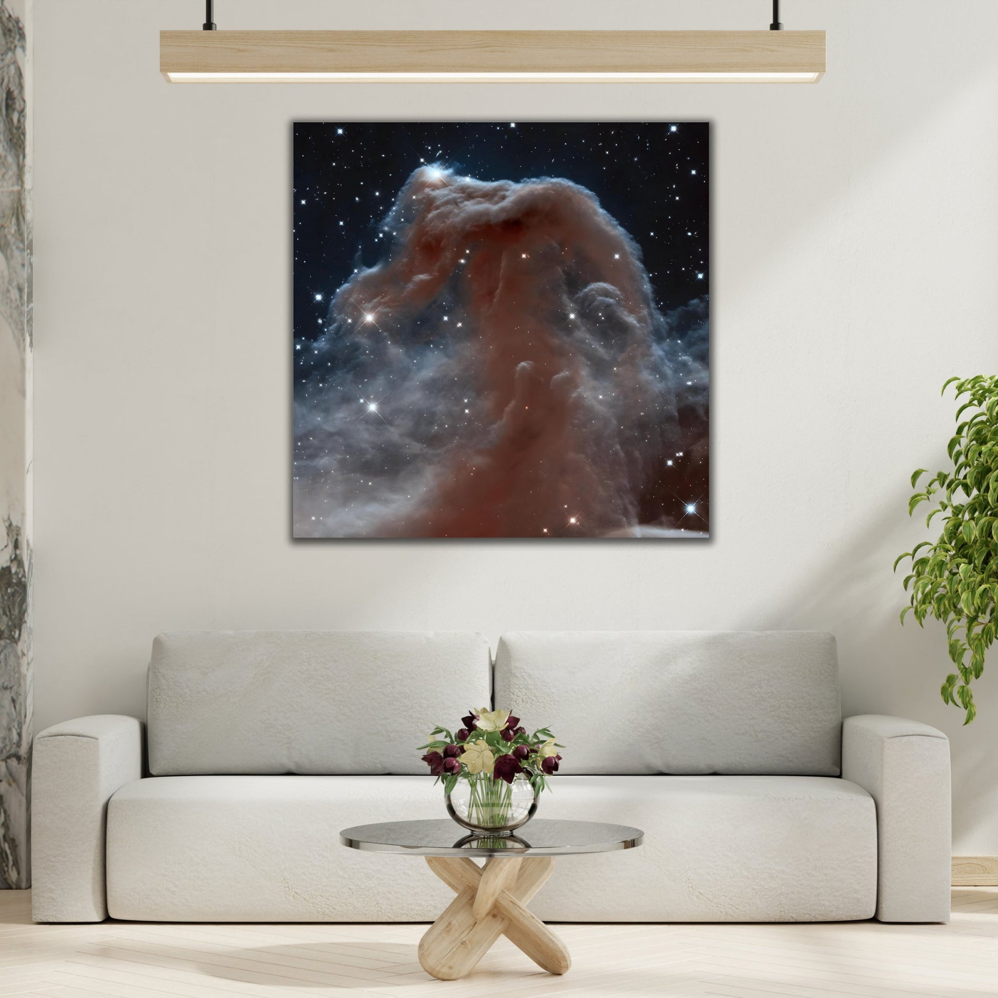 Hubble Captures Cosmic Wonder - Framed NASA Canvas Wall Art Print: Horsehead Nebula in Space