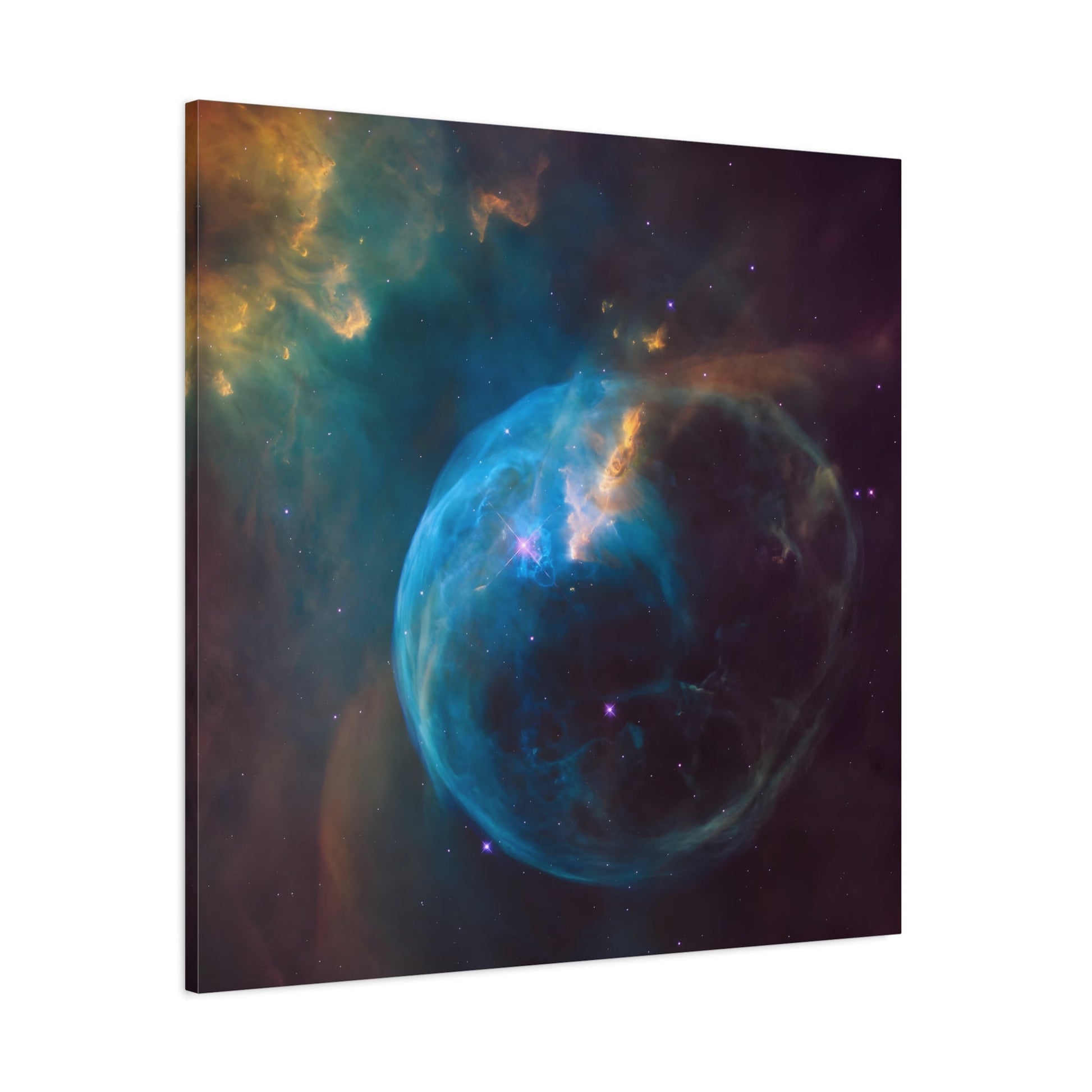 Hubble Captures Stellar Spectacle - Framed NASA Canvas Wall Art Prints: Sees a Star ‘Inflating’ a Giant Bubble