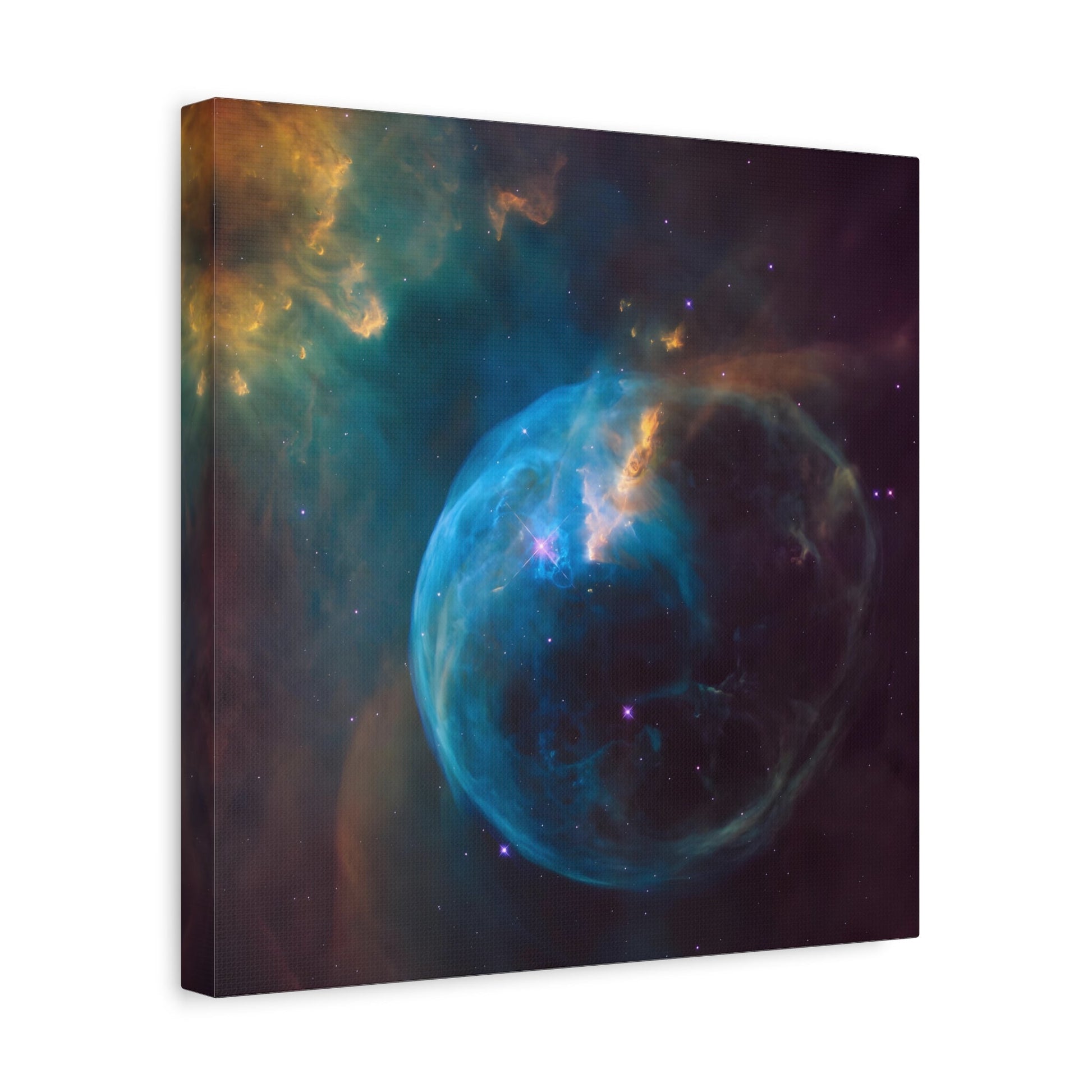 Hubble Captures Stellar Spectacle - Framed NASA Canvas Wall Art Prints: Sees a Star ‘Inflating’ a Giant Bubble