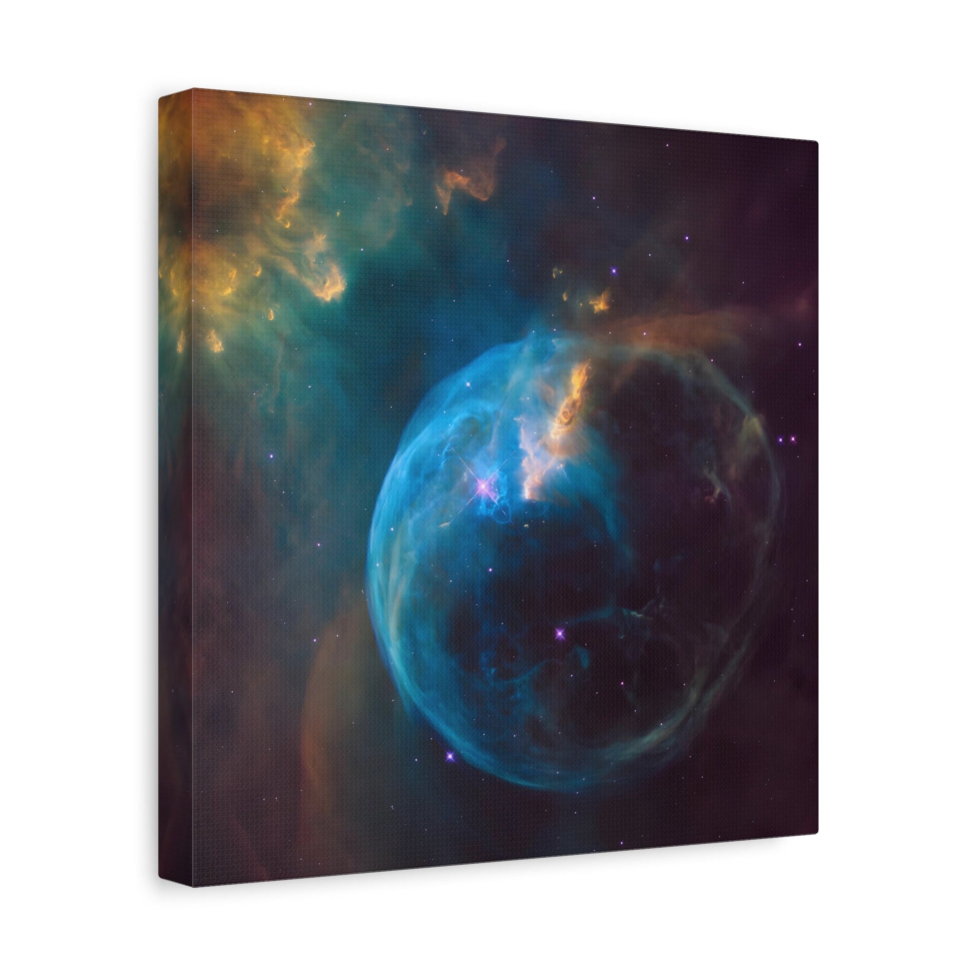 Hubble Captures Stellar Spectacle - Framed NASA Canvas Wall Art Prints: Sees a Star ‘Inflating’ a Giant Bubble