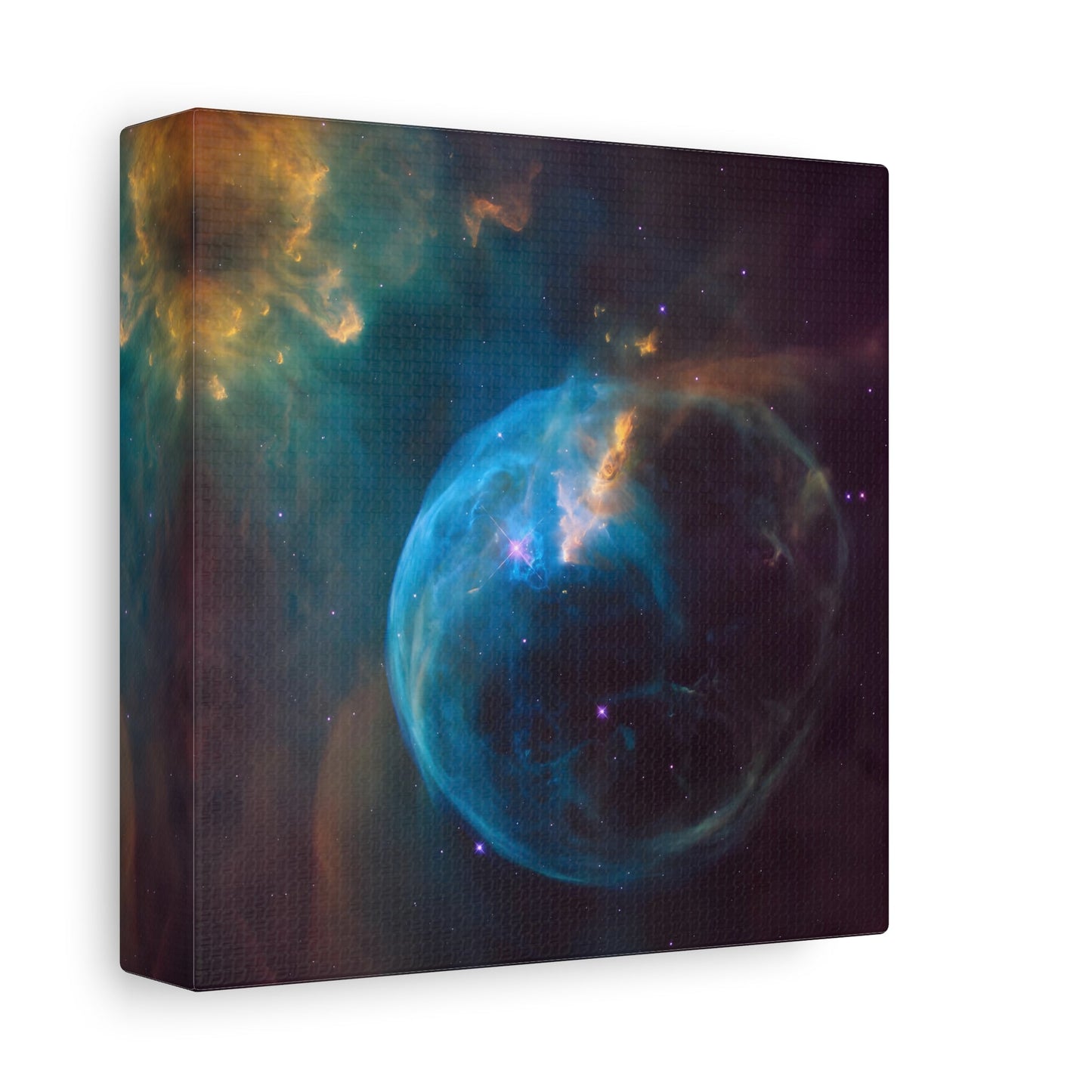 Hubble Captures Stellar Spectacle - Framed NASA Canvas Wall Art Prints: Sees a Star ‘Inflating’ a Giant Bubble