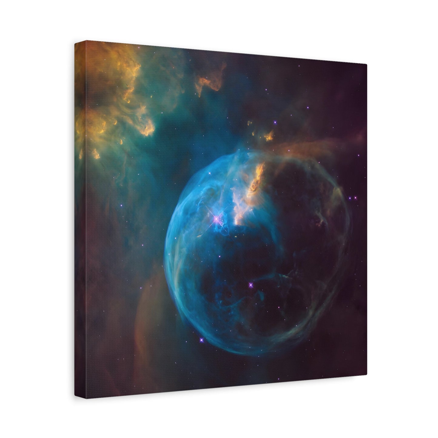 Hubble Captures Stellar Spectacle - Framed NASA Canvas Wall Art Prints: Sees a Star ‘Inflating’ a Giant Bubble