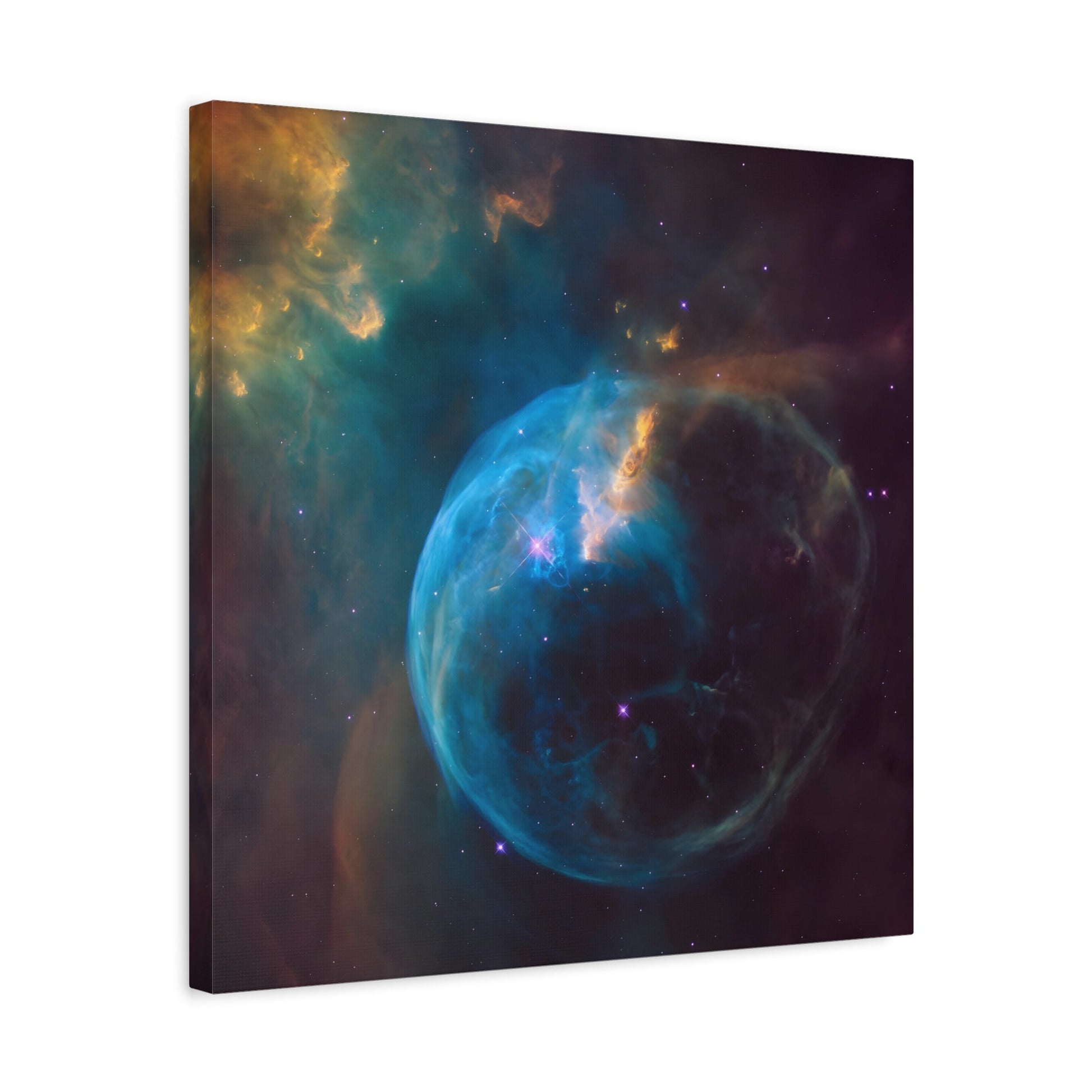 Hubble Captures Stellar Spectacle - Framed NASA Canvas Wall Art Prints: Sees a Star ‘Inflating’ a Giant Bubble