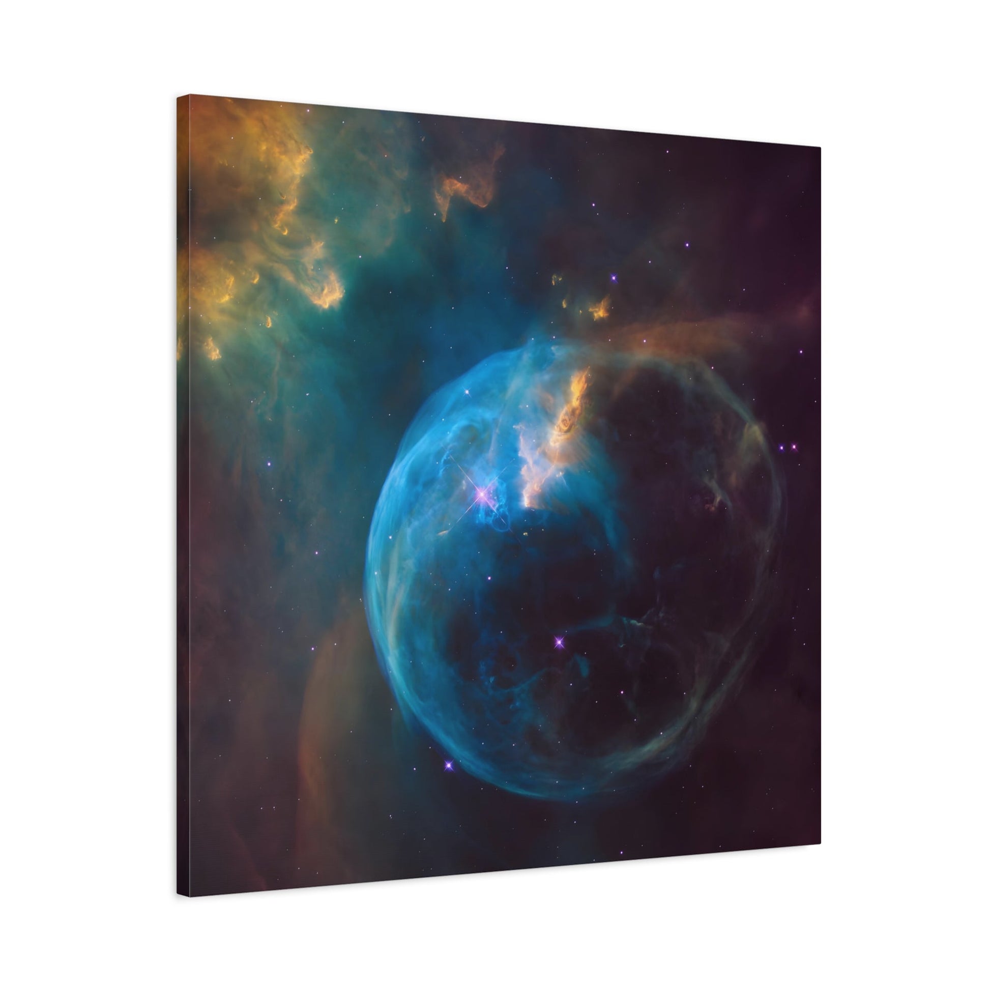 Hubble Captures Stellar Spectacle - Framed NASA Canvas Wall Art Prints: Sees a Star ‘Inflating’ a Giant Bubble